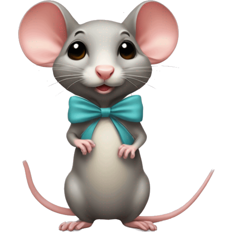 coquette rat with bow  emoji