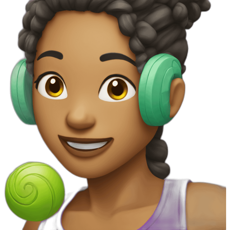 light green zumba emoji