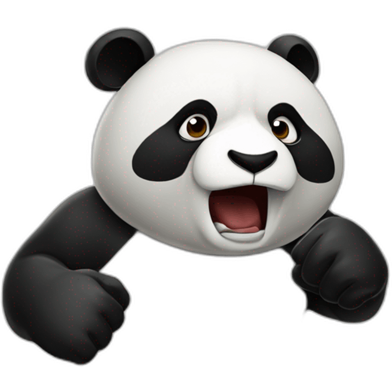 Panda giving a punch  emoji