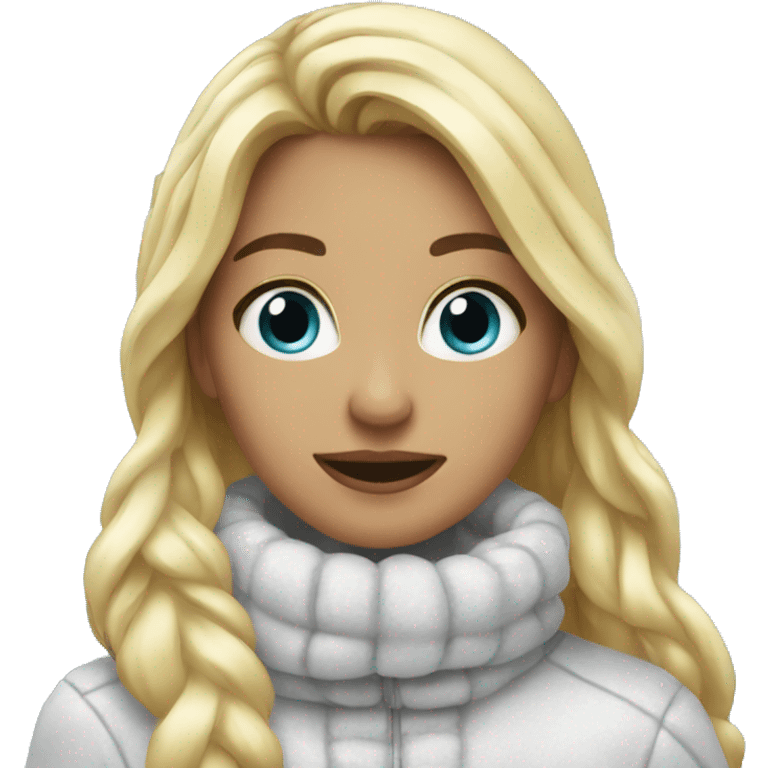 Blonde girl in winter wonderland  emoji