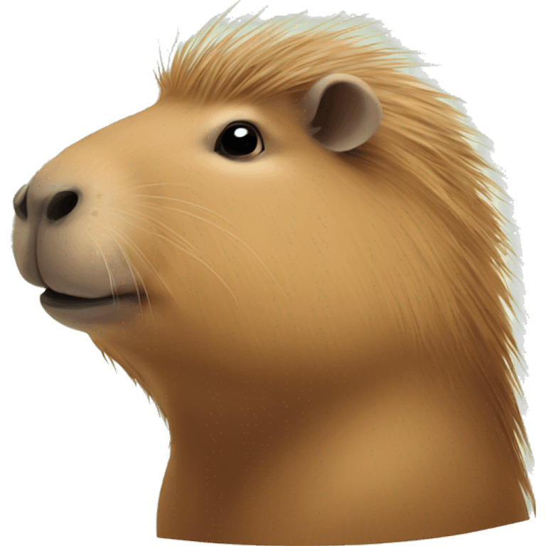 handsome capybara with hair  emoji