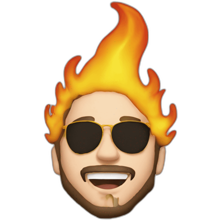 Post Malone chetos Flaming hot emoji