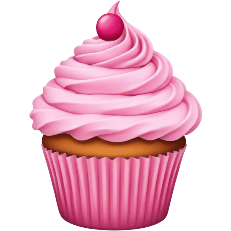 Cupcake with pink icing emoji