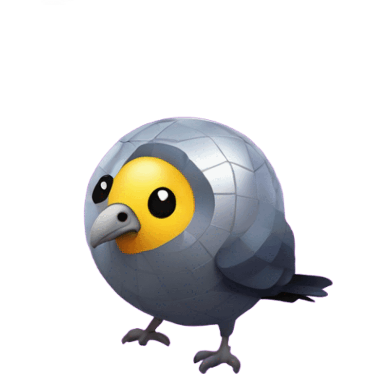 Disco pigeon ball emoji