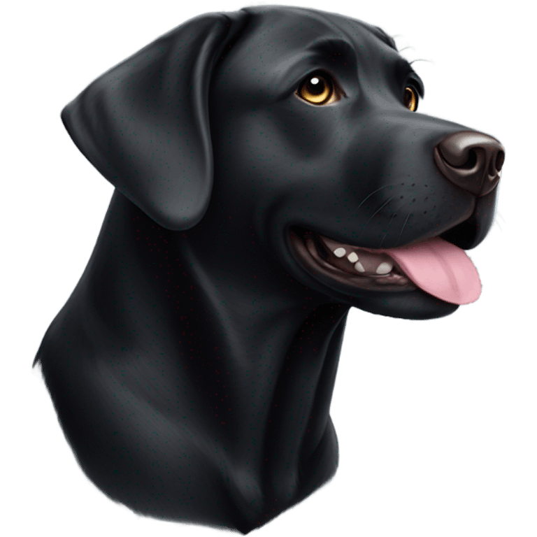 Overweight black lab emoji