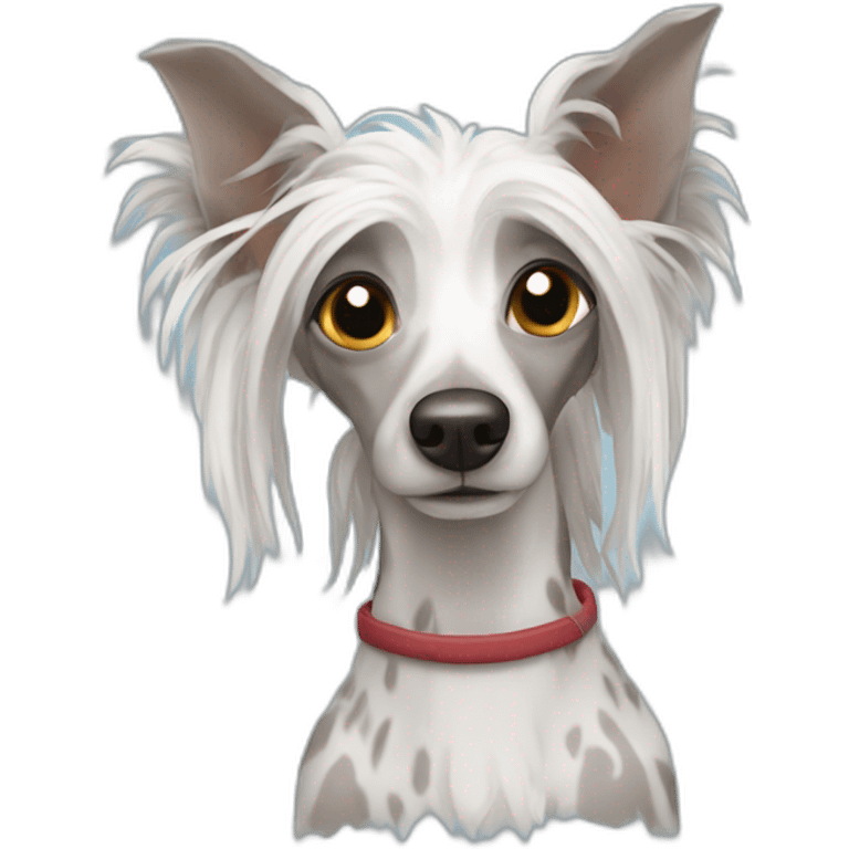 Chinese Crested kebab emoji