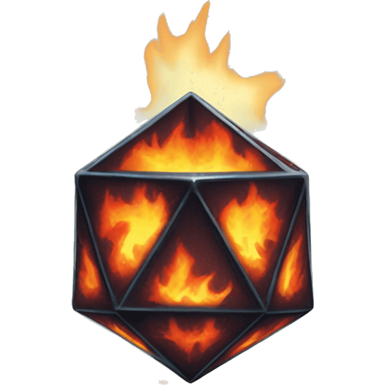 D20 aflame emoji