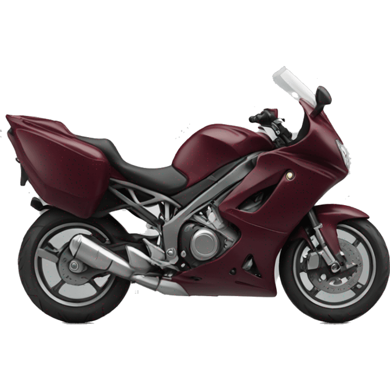 motorcycle realistic burgundy emoji