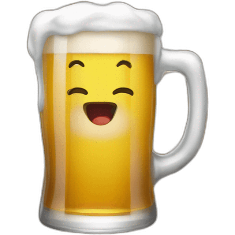 Un chat buvant une bière emoji