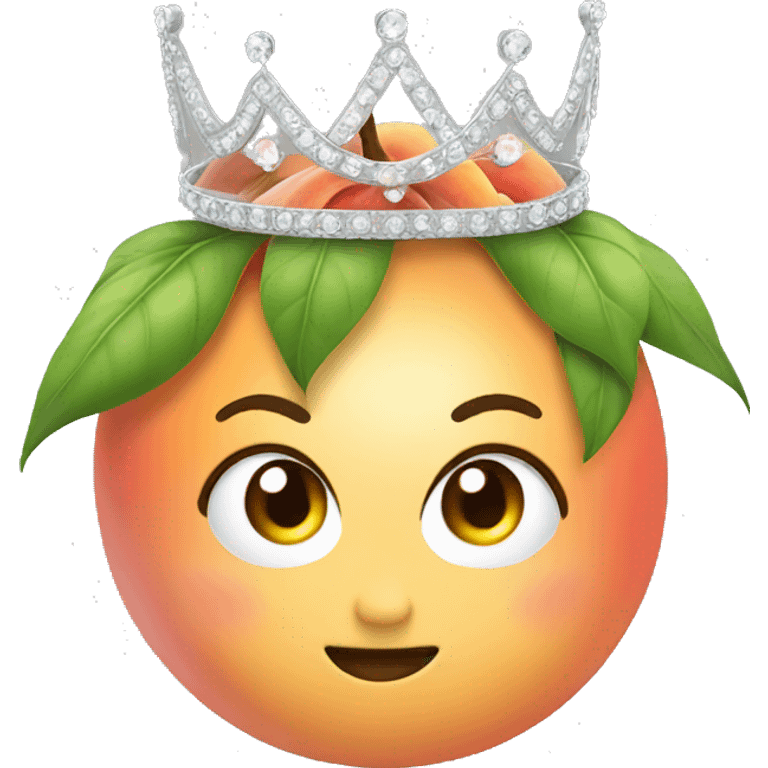 peach with a tiara emoji