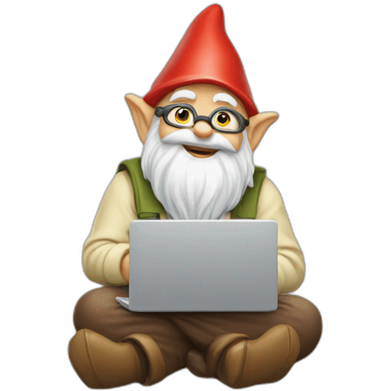 gnome typing on laptop emoji