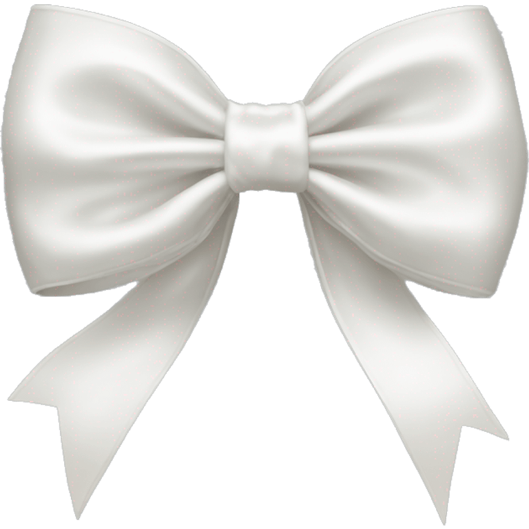 white satin bow emoji