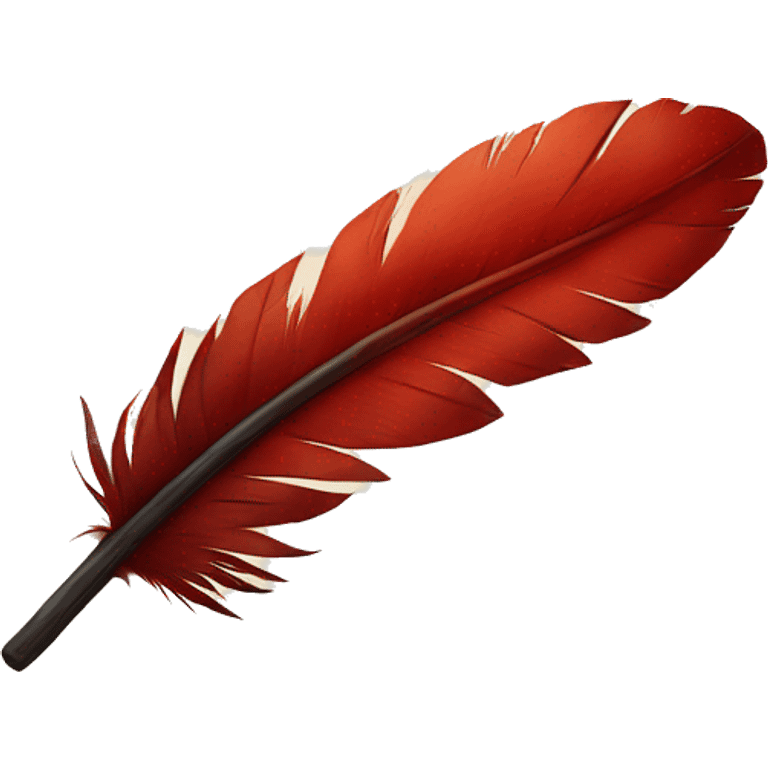 Red Raven Feather emoji