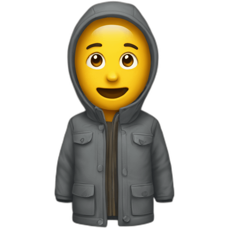 Un paresseux qui est habillé avec un manteau emoji