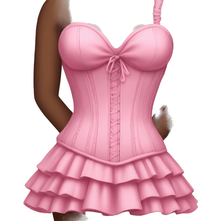 Pink corset dress emoji