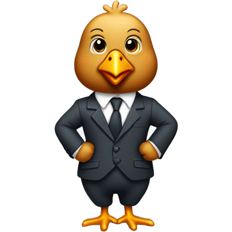 Chicken in a suit emoji