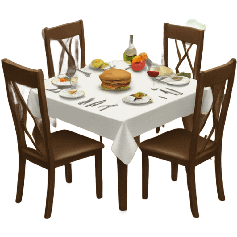 Dinner table emoji