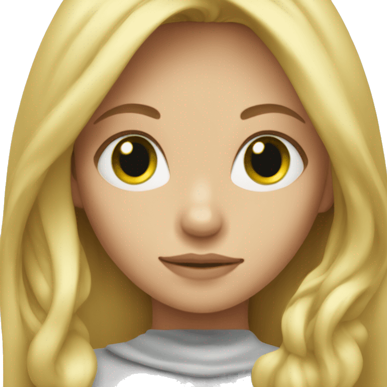 girl with green eyes and long blonde hair emoji