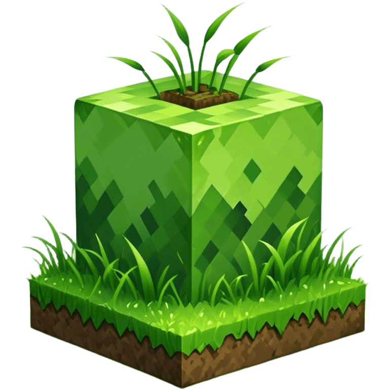 Minecraft grass block emoji