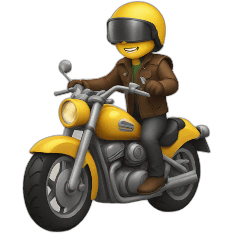 Gordo en moto emoji