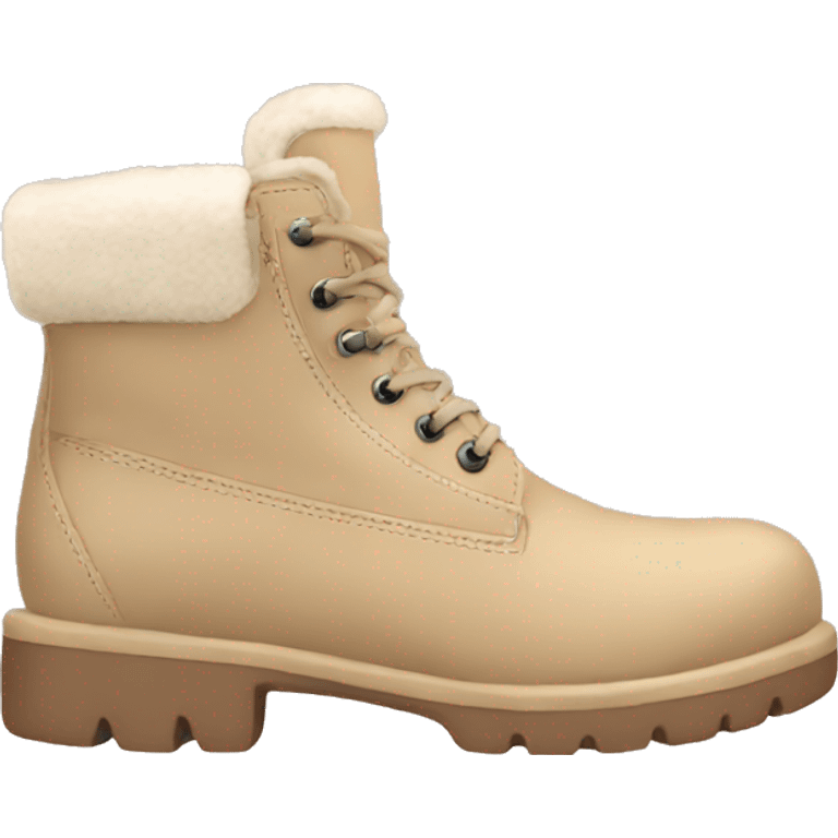 Beige aesthetic Winter Boots  emoji