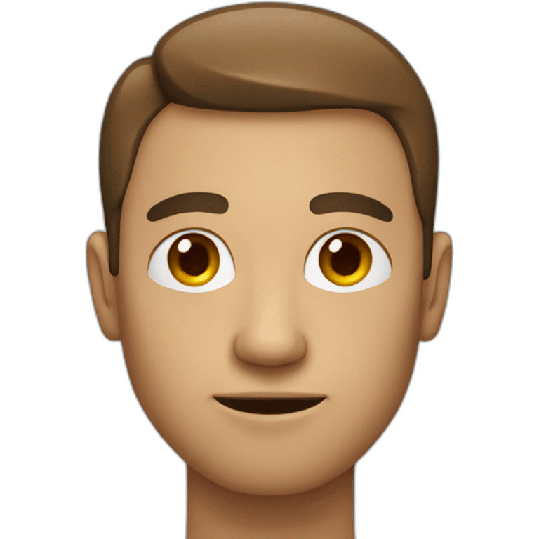 Man with square face emoji