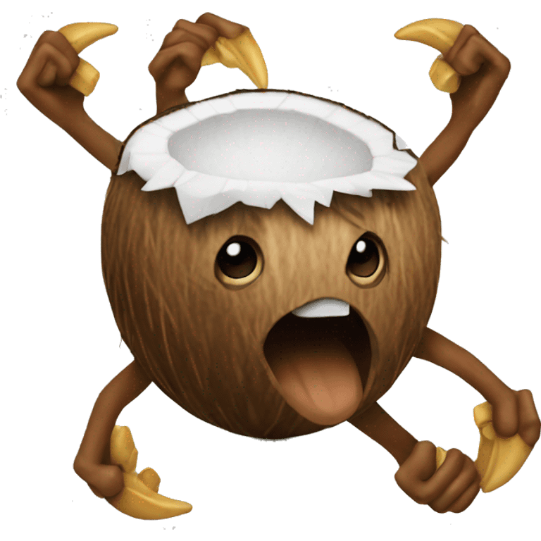 Coconut with eagle claws emoji