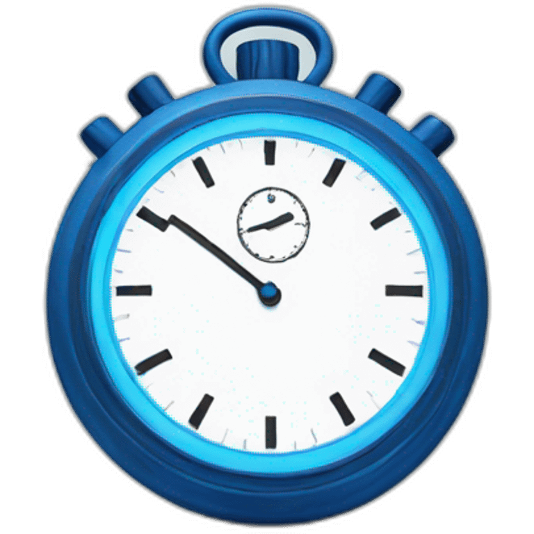 blue stopwatch emoji