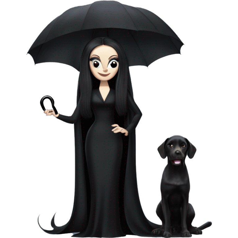 Fun Morticia Addams at a rainy funeral holding umbrella. funeral veil,gloves, holding small clutch.Palm Beach Honey Barbie  emoji