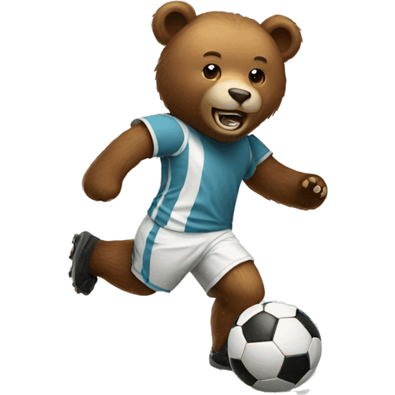 bear playing soccer emoji