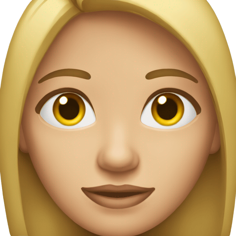 mujer ojos marrones, pelo rubio, decepcionada emoji