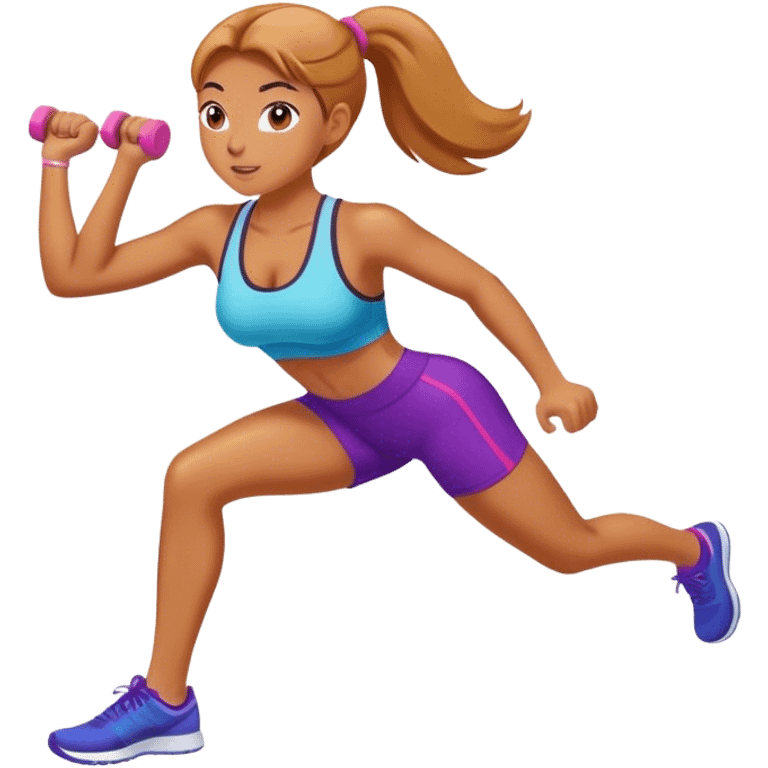 Exercising girl emoji