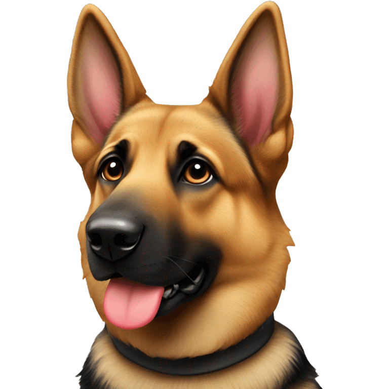 German shepard with heart shape on forehead emoji