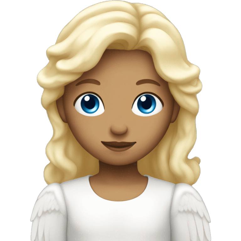 Angel with blue eyes and blond hair emoji