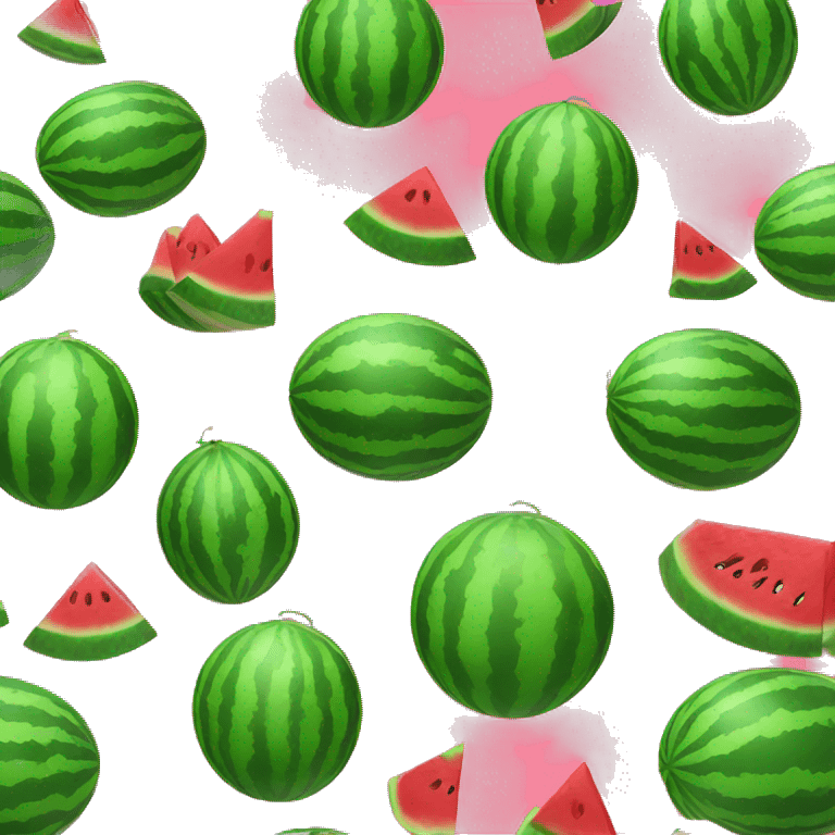 Watermelon with bag emoji