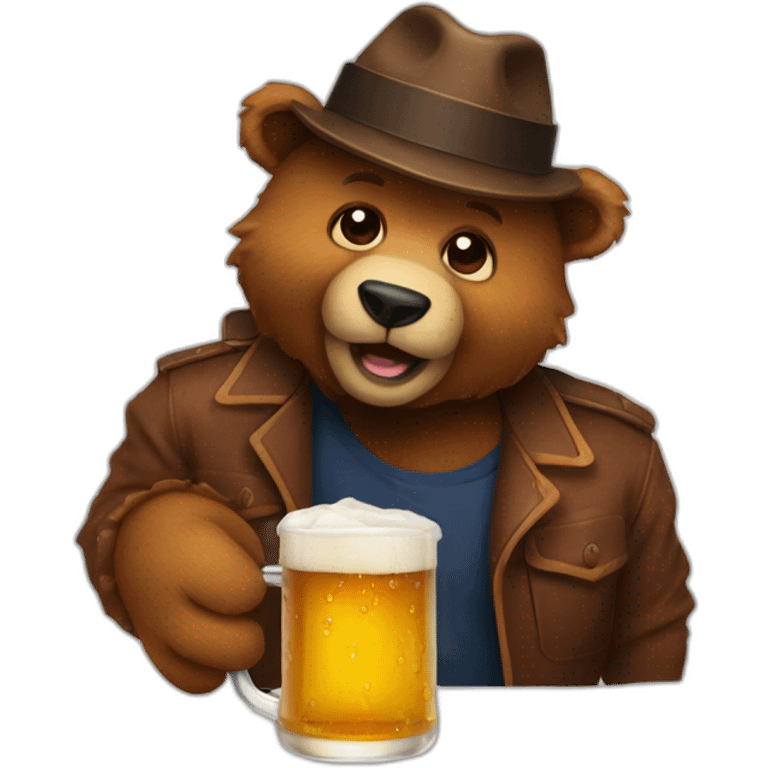 Freddy fasebear drink beer emoji