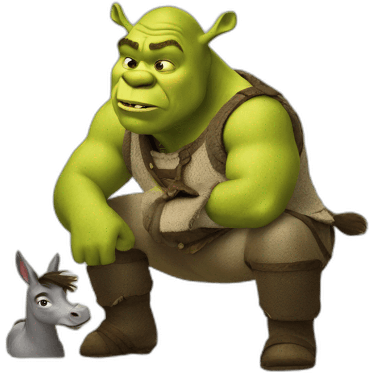 Shrek eating donkey emoji