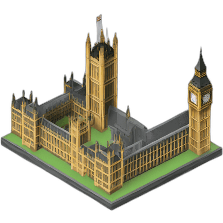 houses of parliament isometric emoji