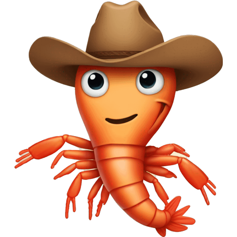 Shrimp with cowboy hat emoji