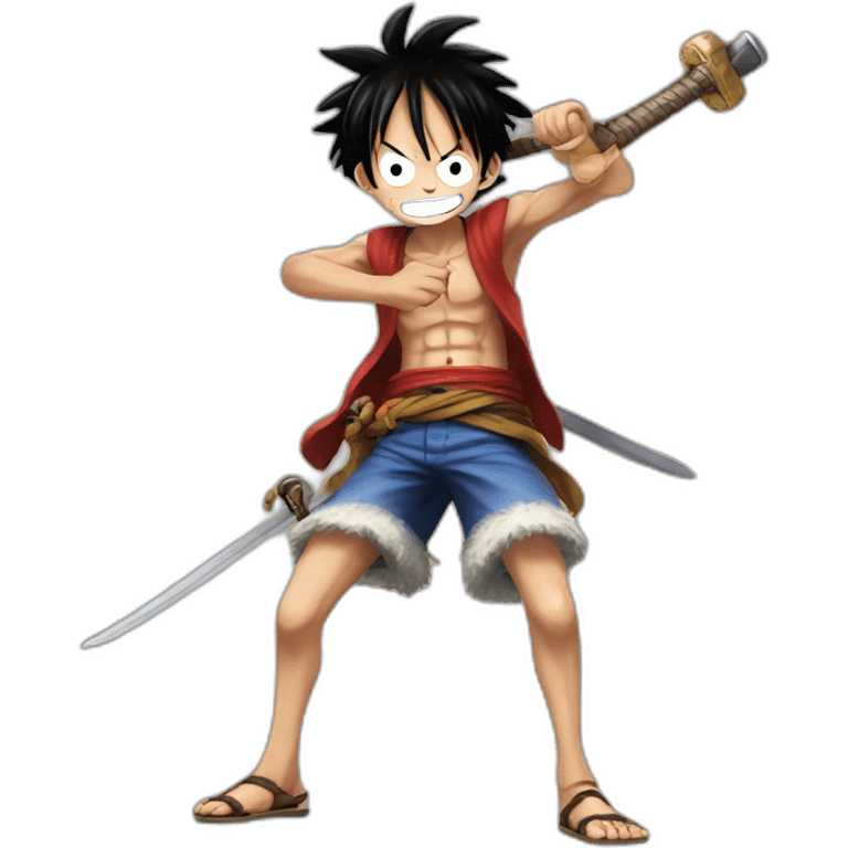 Mini luffy au combat emoji