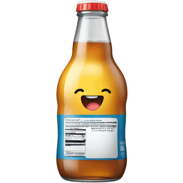 Bottle of soda with a fat belly emoji