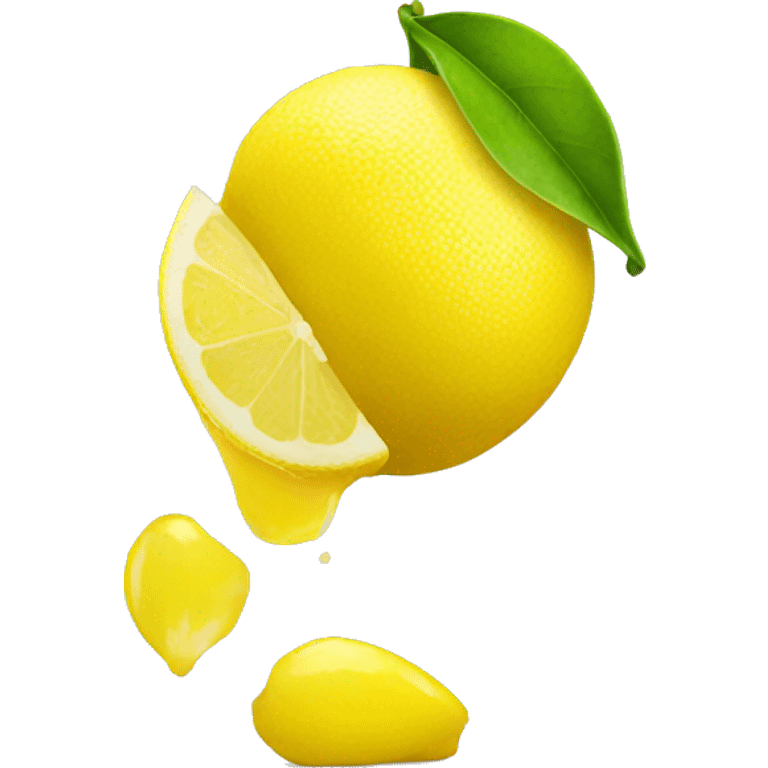 lemon kissing emoji