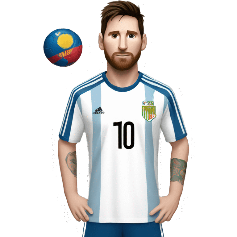 messi con la camiseta de la seleccion emoji