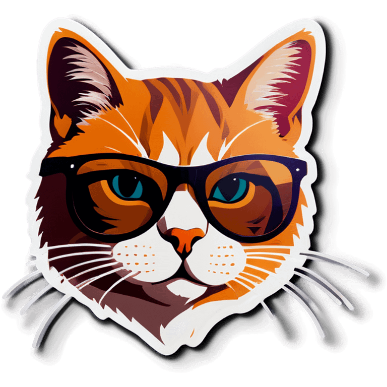 Cat with sunglasses emoji