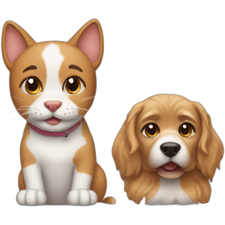 cat and dog emoji