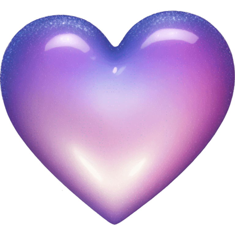 sparkly indigo-lilac-gradient iridescent heart emoji