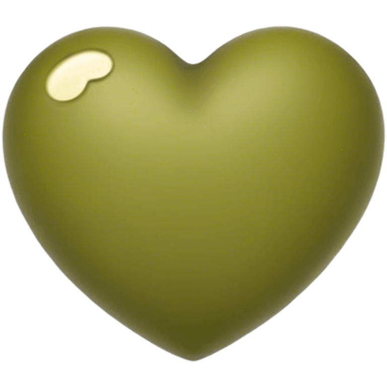 Olive color heart emoji