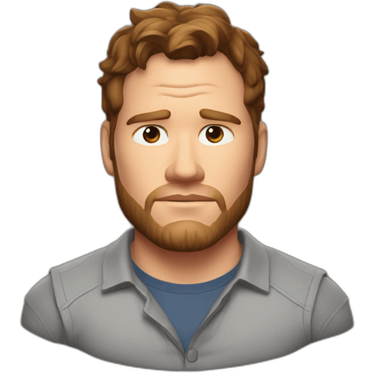 chris pratt serious emoji