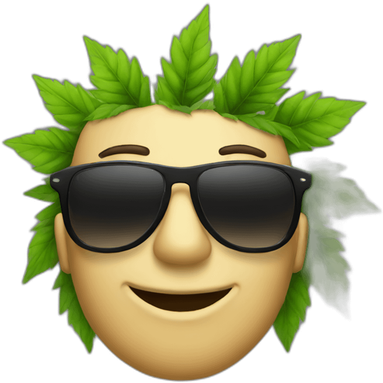 Ganja with sunglasses emoji