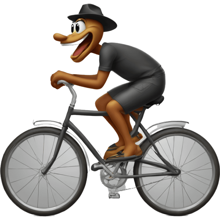 Looney toon on bicycle emoji